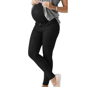 Blanqi Womens 8 Denim Maternity‎ Support Black Skinny Jeans